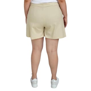 Foto 3 | Short Roman Fashion color Beige para Mujer