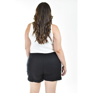 Foto 3 | Short De Lino Con Bolsillos Roman Fashion /tallas Extras, 021 (negro) Negro