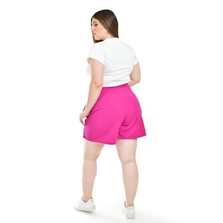 Foto 3 | Short Falda Con Elastico Roman Fashion /tallas Extras, 7060 (magenta) Fucsia