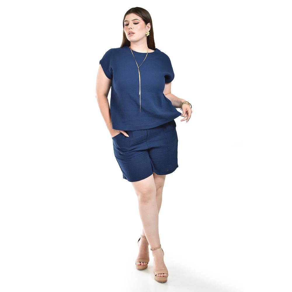 Foto 2 pulgar | Short y Blusa Roman Fashion para Mujer