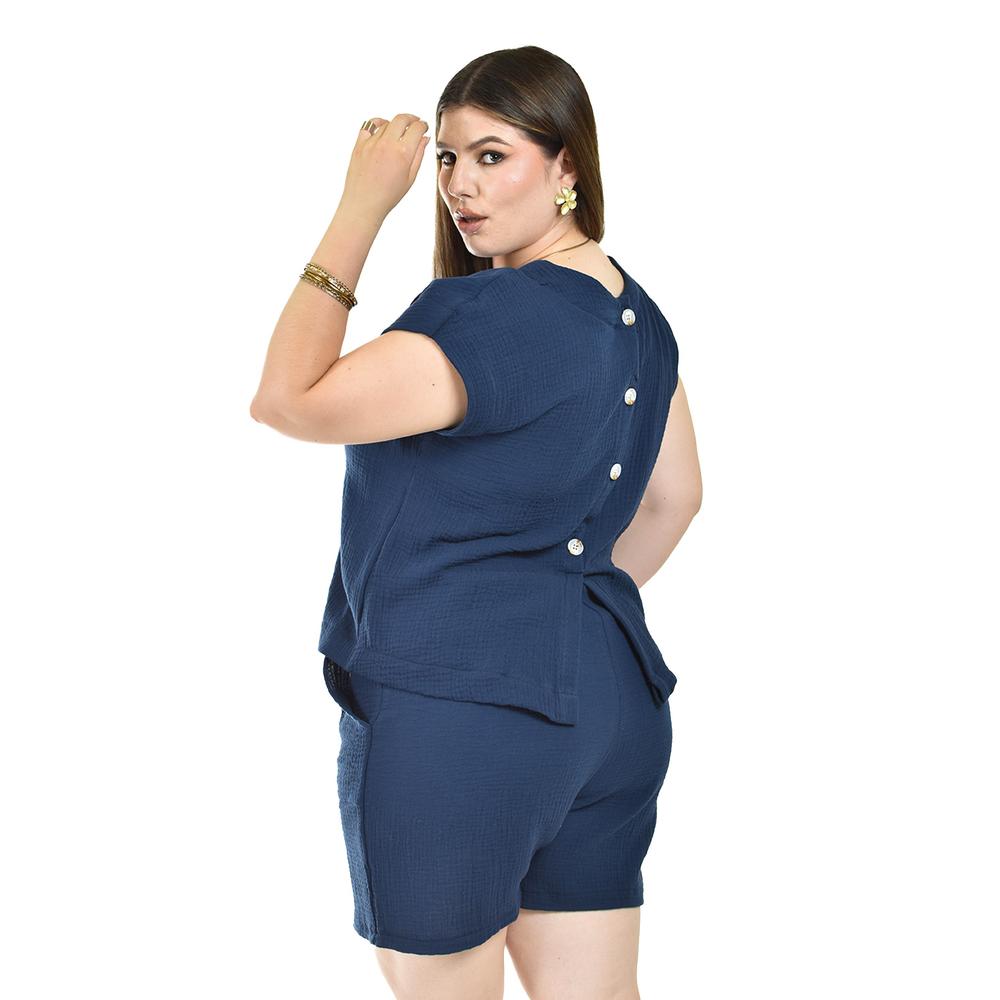 Foto 5 pulgar | Short y Blusa Roman Fashion para Mujer