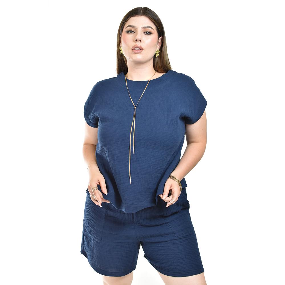 Foto 6 pulgar | Short y Blusa Roman Fashion para Mujer