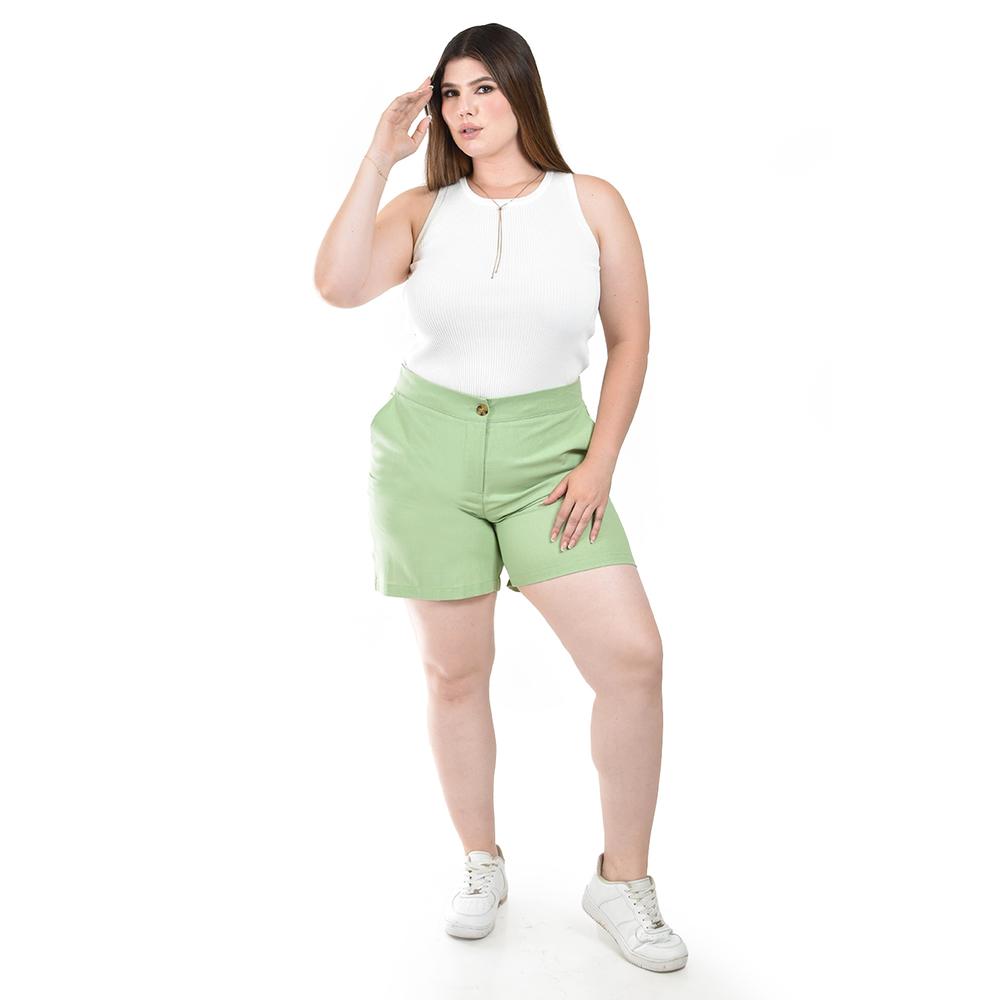 Foto 2 pulgar | Short Verde Roman Fashion para Mujer