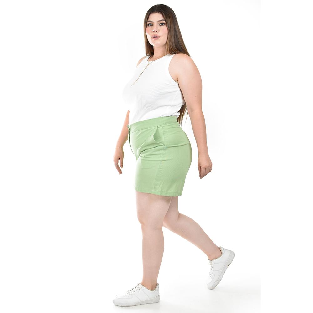 Foto 2 | Short Verde Roman Fashion para Mujer