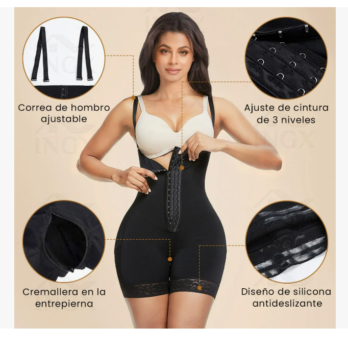 Foto 3 pulgar | Fajas Body Shaper Reductora Mujer Colombianas Moldeador