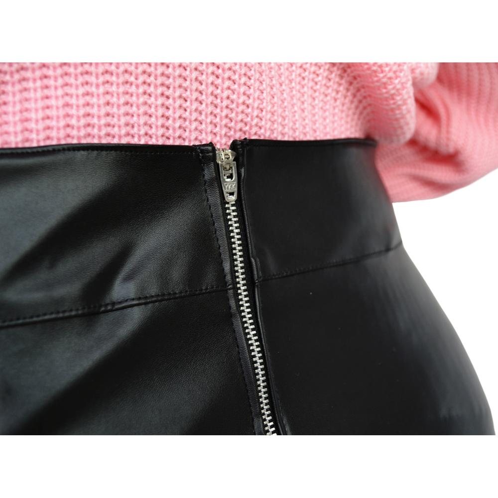 Foto 5 pulgar | Falda Midi Vinipiel ROMAN FASHION 9509 color Negro Tallas Extras