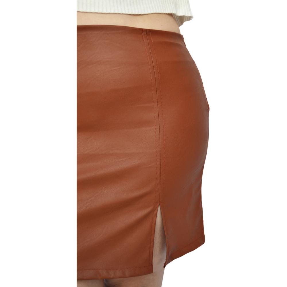 Foto 5 | Falda Corta Roman Fashion color Marrón