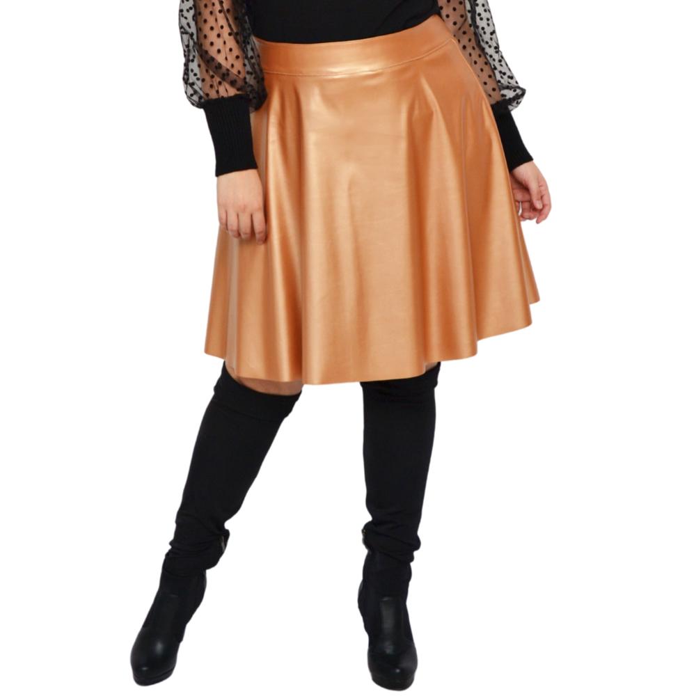 Foto 1 | Falda Roman Fashion color Dorado Talle Alto