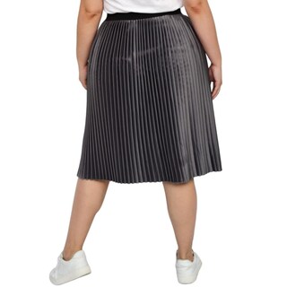 Foto 3 | Falda Plisada Roman Fashion Tallas Extras 2122 color Gris