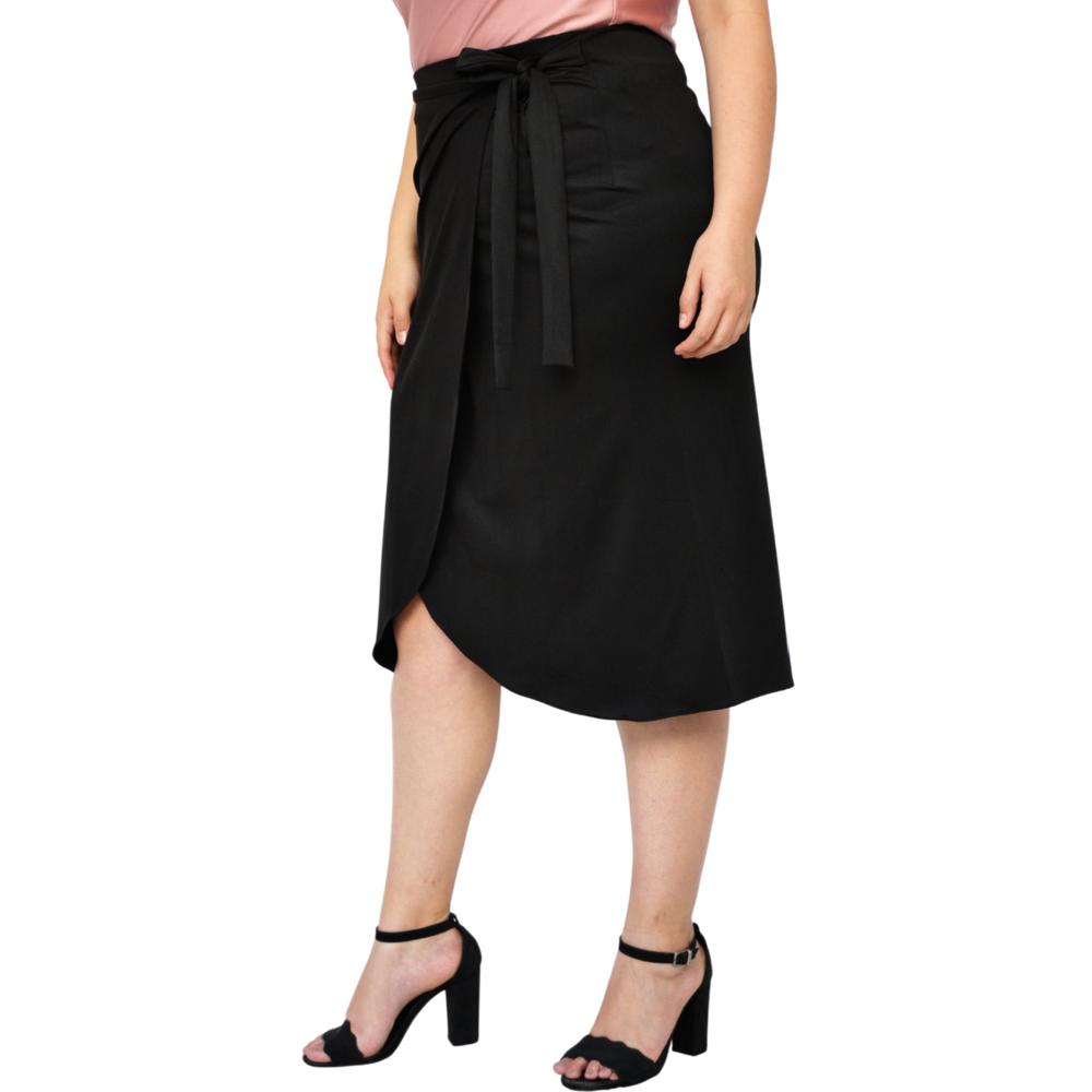 Foto 2 | Falda Midi Roman Fashion Talla Extra 2862 color Negro