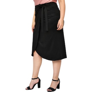Foto 2 | Falda Midi Roman Fashion Talla Extra 2862 color Negro