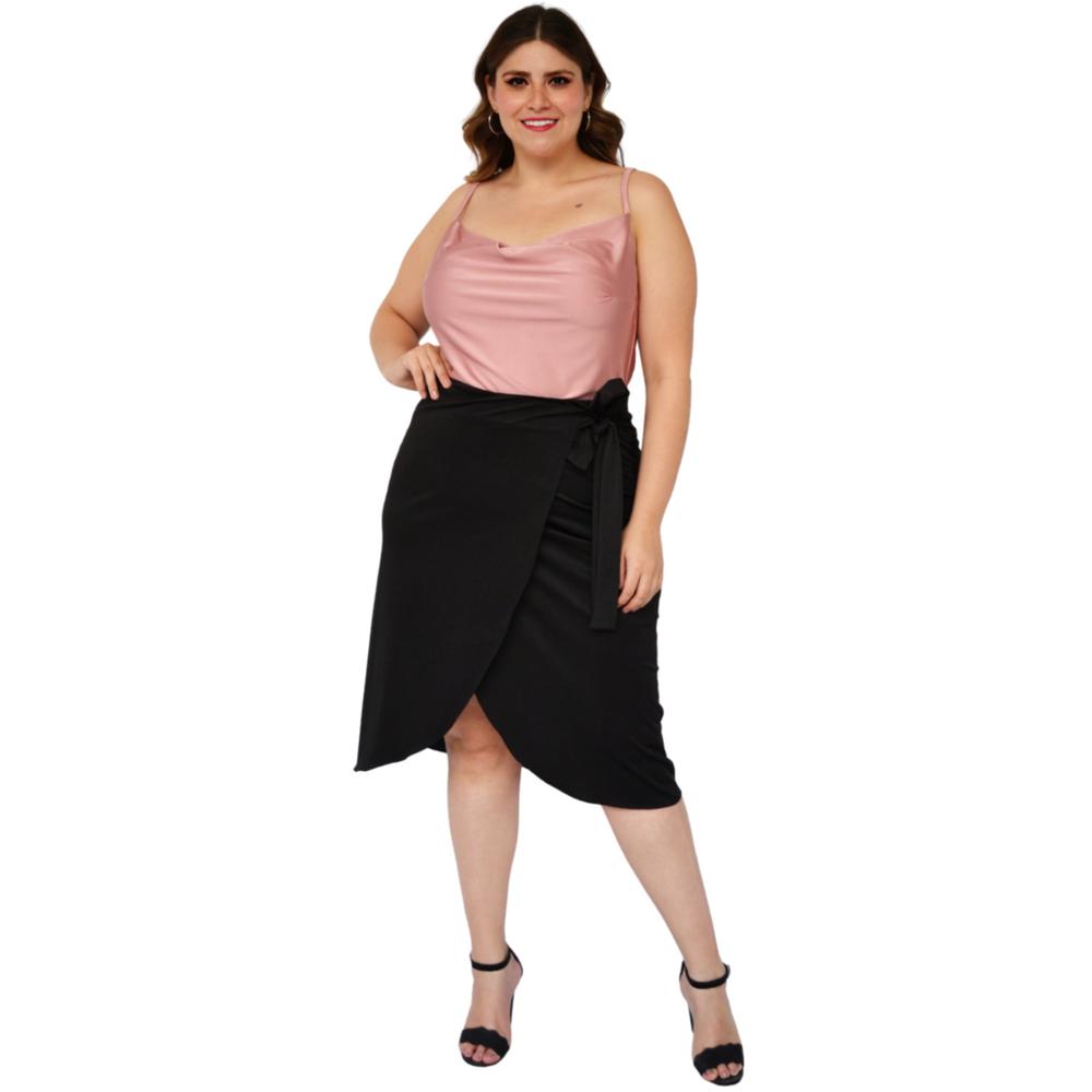 Foto 5 | Falda Midi Roman Fashion Talla Extra 2862 color Negro