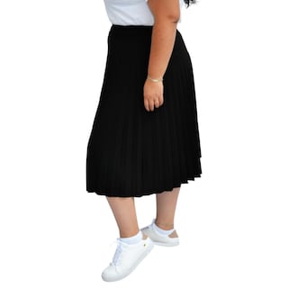 Foto 2 | Falda Plisada Roman Fashion Talla Extra 715 color Negro