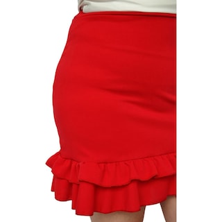 Foto 4 | Falda Roman Fashion Talla Extra color Rojo para Dama