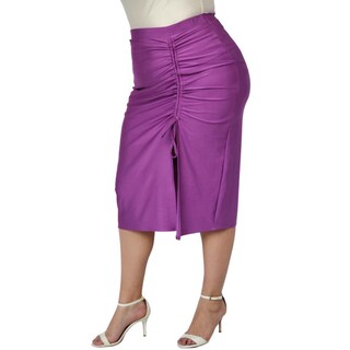 Foto 2 | Falda Midi para Dama Roman Fashion con Abertura 0329 color Violeta