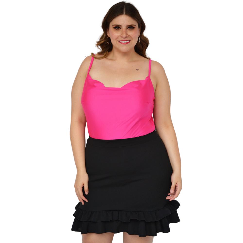 Foto 6 pulgar | Falda Corta Roman Fashion Talla Extra 7036 color Negro