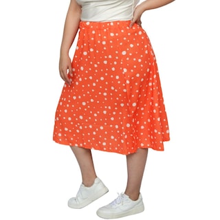 Foto 2 | Falda Midi Roman Fashion 7040 color Naranja