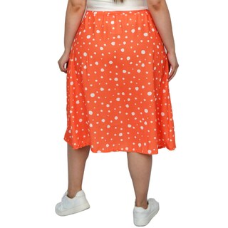 Foto 3 | Falda Midi Roman Fashion 7040 color Naranja