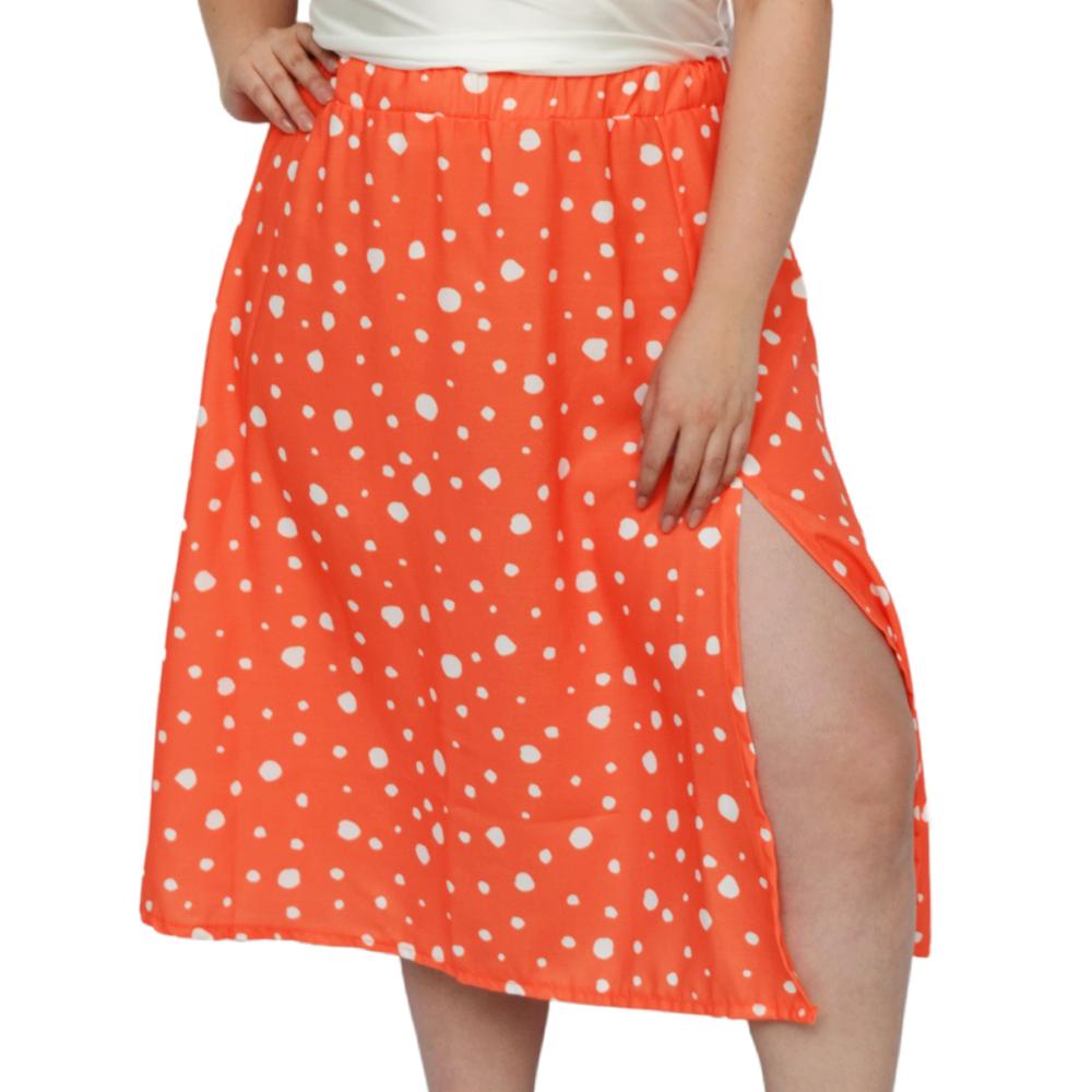 Foto 4 | Falda Midi Roman Fashion 7040 color Naranja