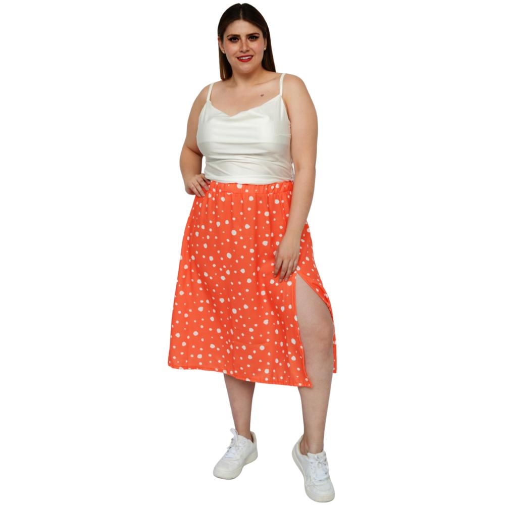 Foto 5 | Falda Midi Roman Fashion 7040 color Naranja