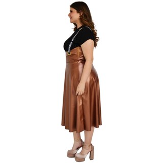 Foto 2 | Vestido Falda Juvenil Roman Fashion 9510 color Marrón Tallas Extras