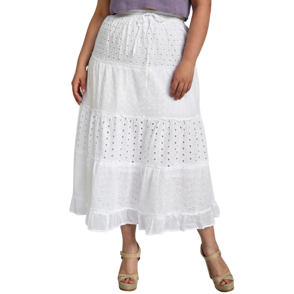 Foto 1 | Falda Larga Kanishka & Sweet Mango color Blanco