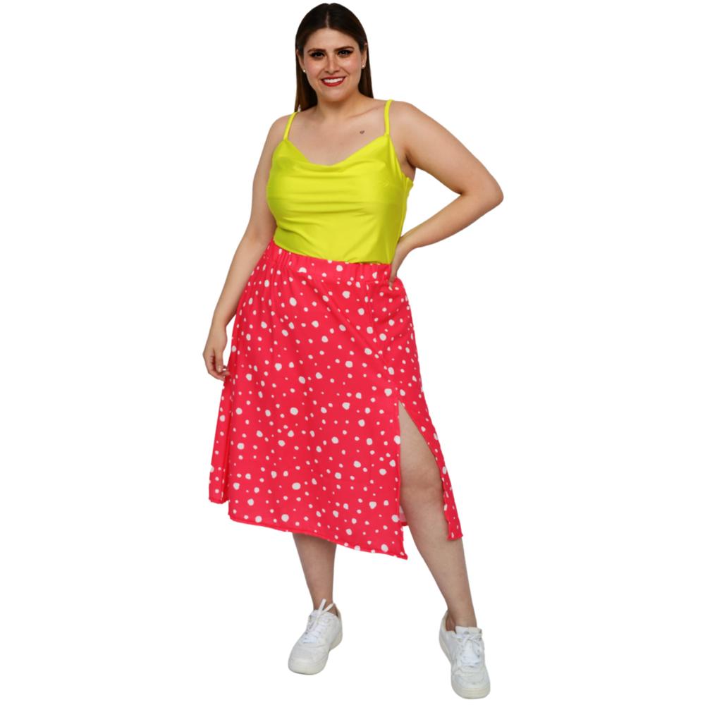 Foto 5 | Falda Midi Roman Fashion Talla Extra 7040 color Rosa
