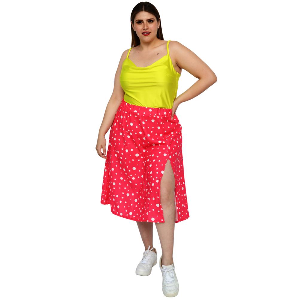 Foto 6 | Falda Midi Roman Fashion Talla Extra 7040 color Rosa