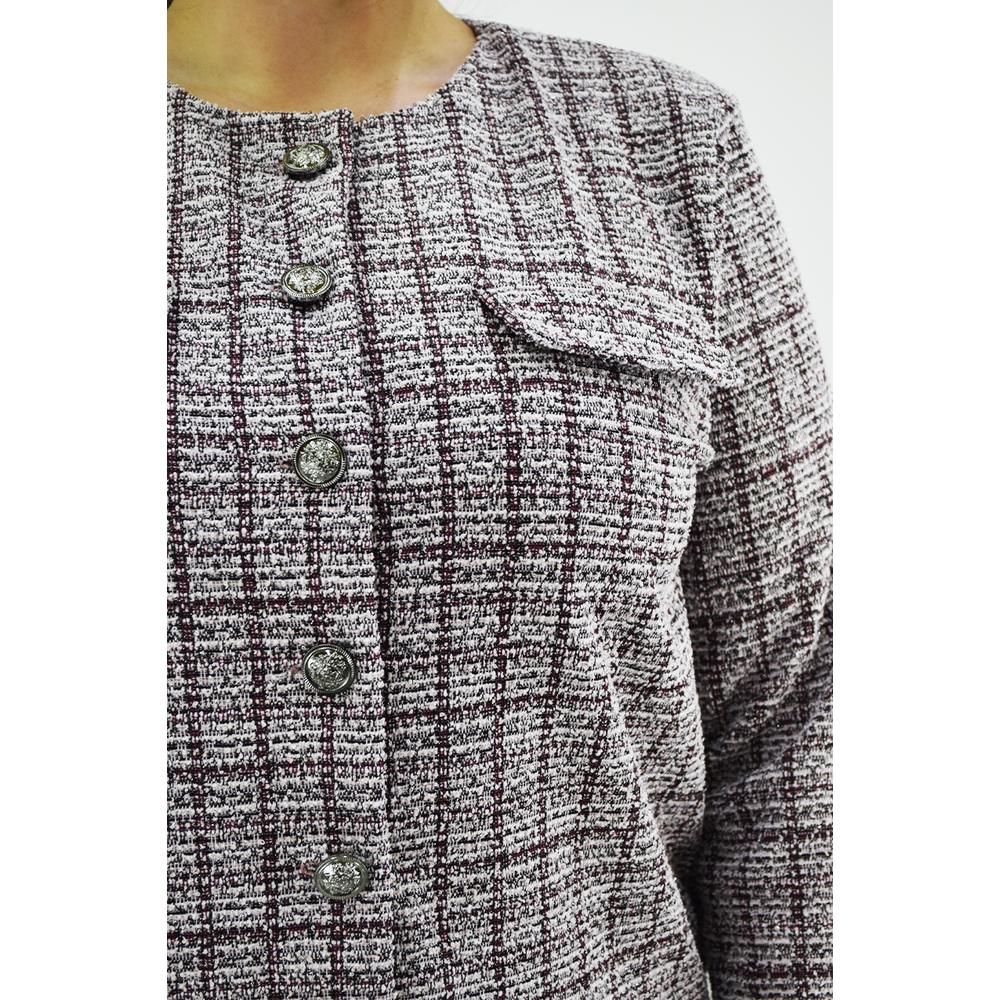Foto 4 | Set Tipo Chanel Roman Fashion Vino Tallas Extras para Mujer