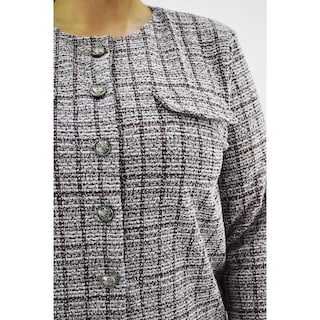 Foto 4 | Set Tipo Chanel Roman Fashion Vino Tallas Extras para Mujer