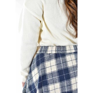 Foto 4 | Falda A Cuadros Roman Fashion / Tallas Extras, 3721 (azul Marino) Azul Marino