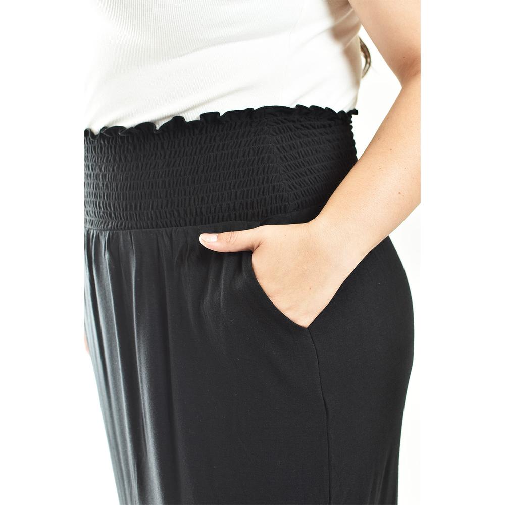 Foto 5 pulgar | Maxi Falda Cintura Smock Roman Fashion /tallas Extras, 8300 (negro) Negro