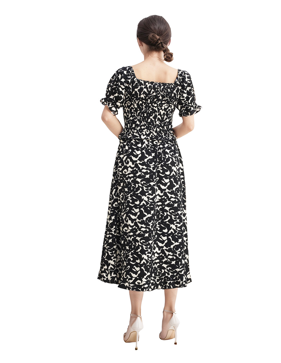 Foto 4 pulgar | Conjunto Casual Falda Midi Y Blusa Campesina Color Negro