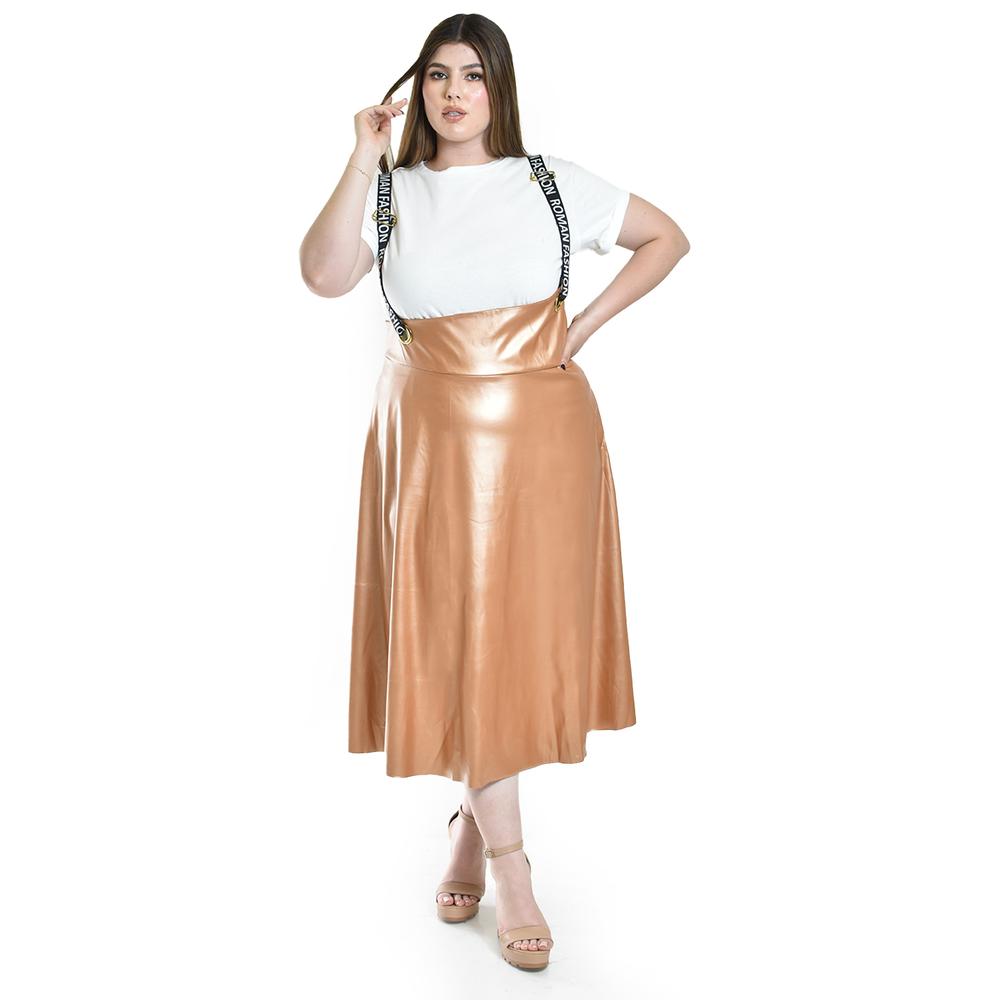 Foto 1 | Vestido/falda Juvenil Roman Fashion/tallas Extras, 9510 (dorado) Dorado