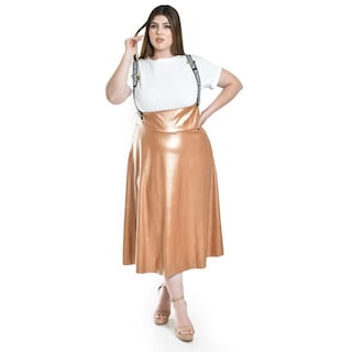 Foto 1 | Vestido/falda Juvenil Roman Fashion/tallas Extras, 9510 (dorado) Dorado