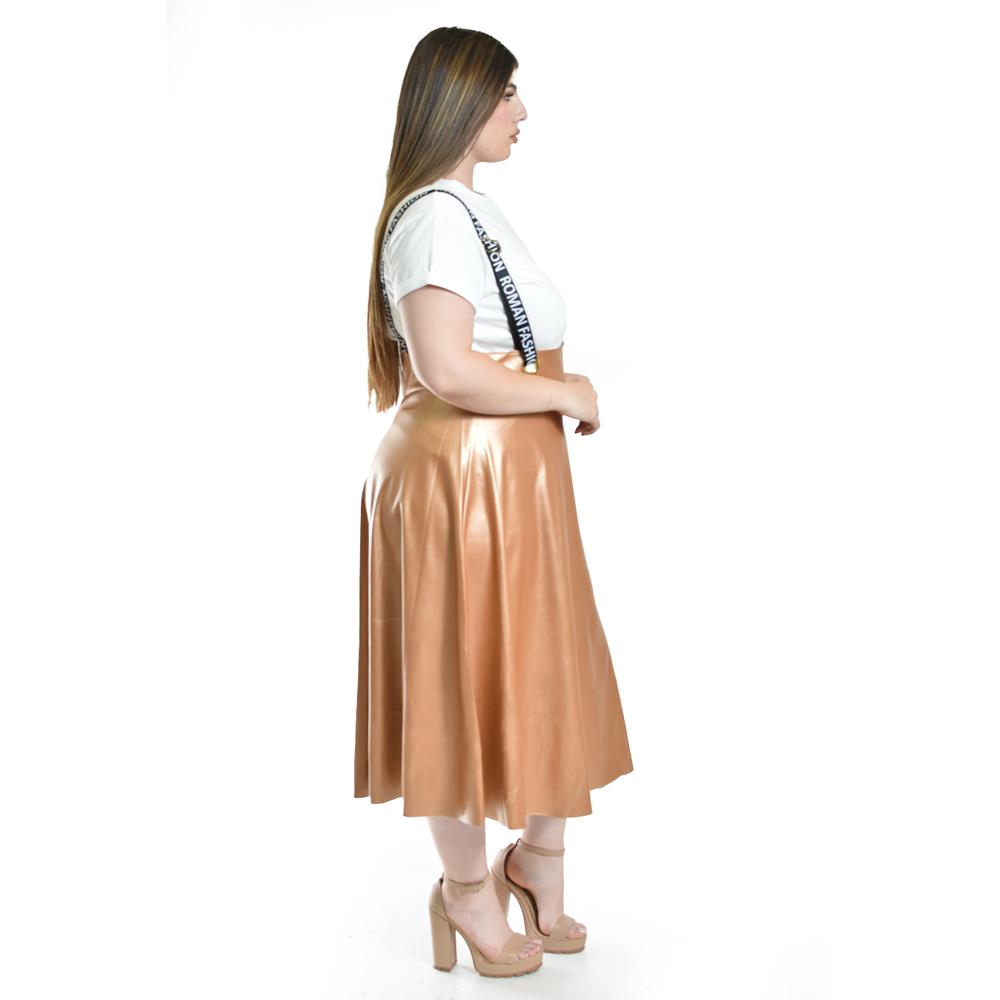 Foto 2 | Vestido/falda Juvenil Roman Fashion/tallas Extras, 9510 (dorado) Dorado