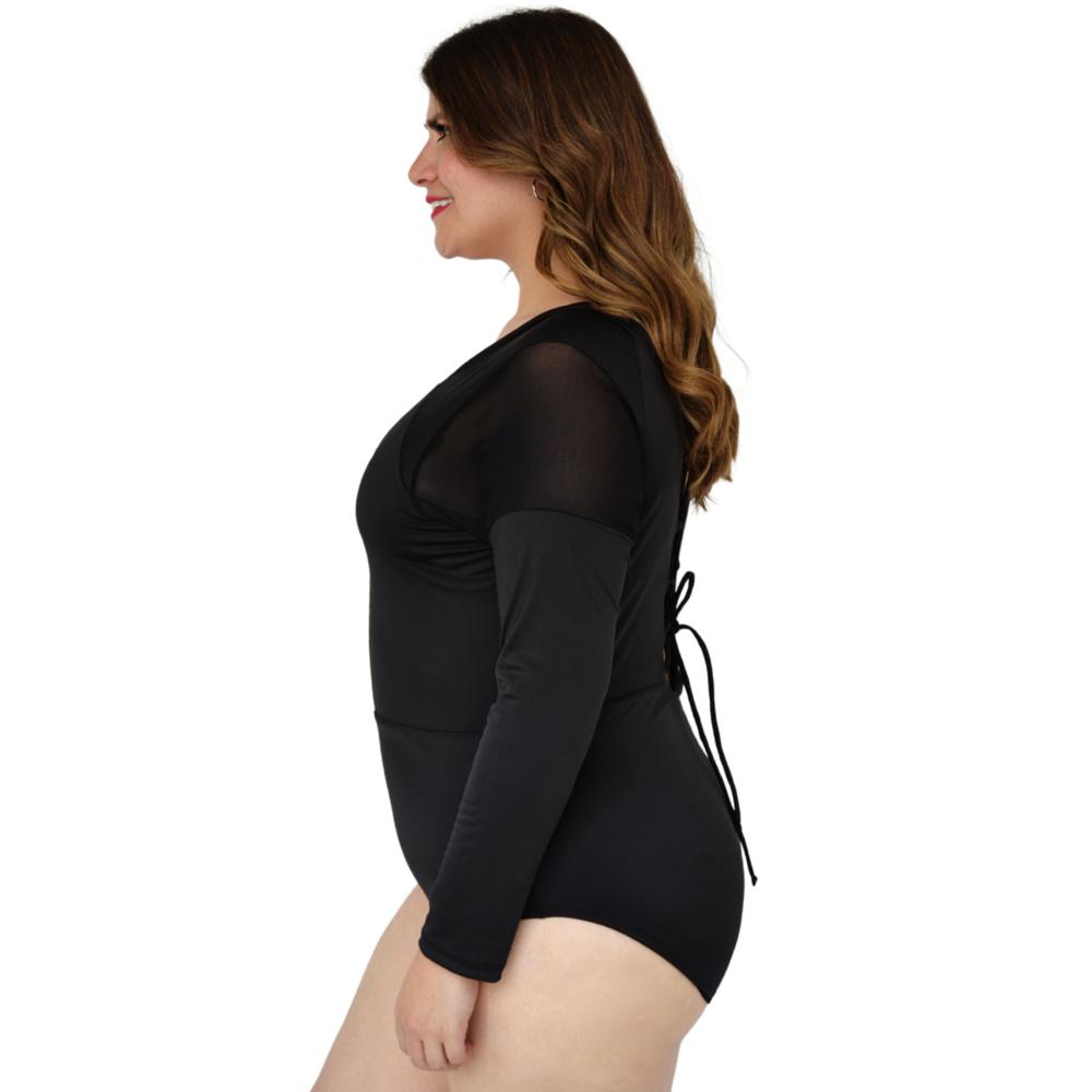 Foto 3 pulgar | Traje de Baño para Dama Roman Fashion Talla Extra color Negro