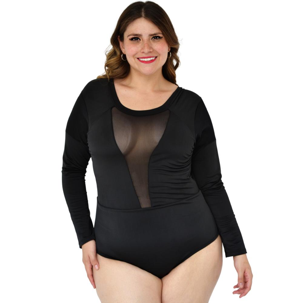 Foto 7 pulgar | Traje de Baño para Dama Roman Fashion Talla Extra color Negro