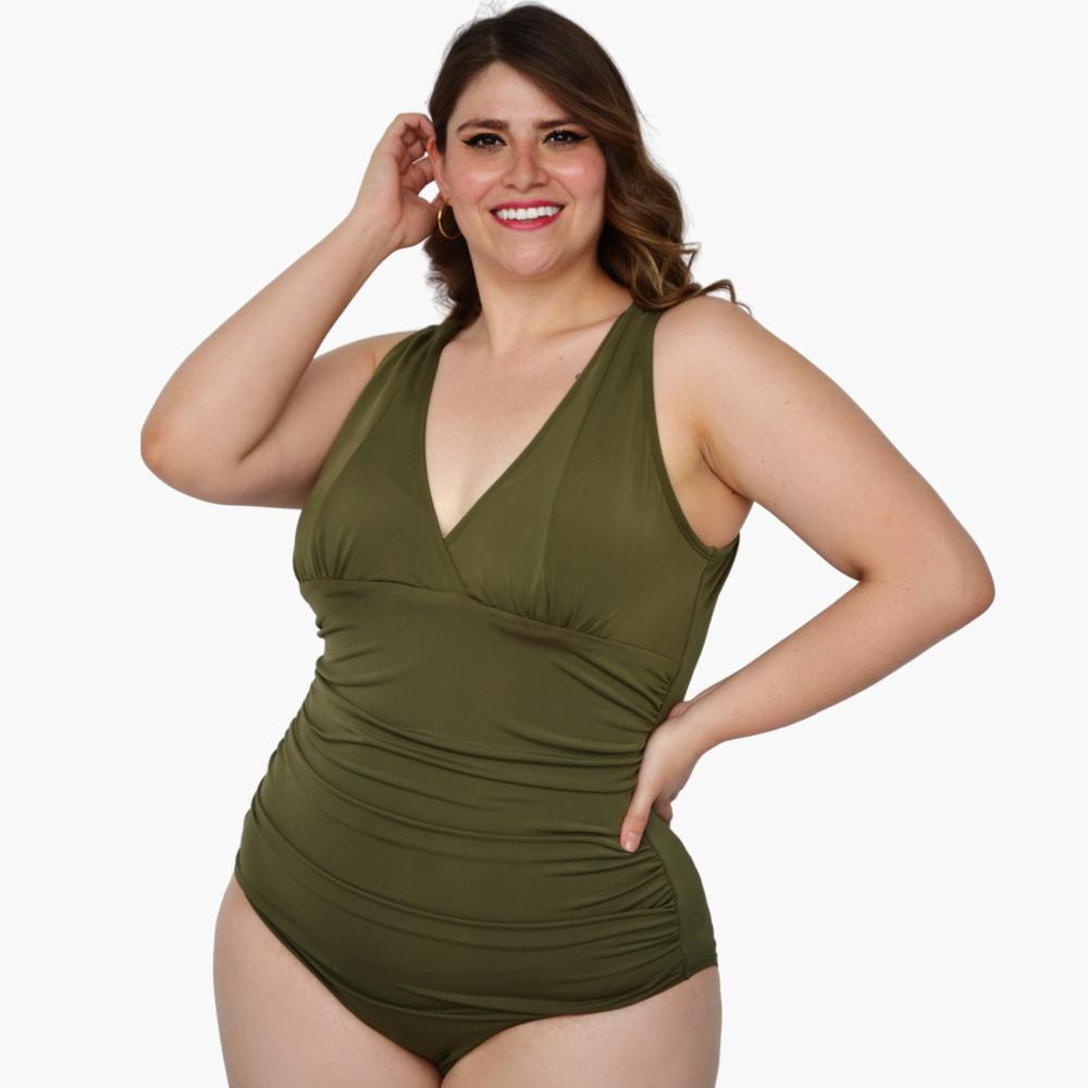 Traje de Baño de 1 Pieza Roman Fashion 7509 color Verde