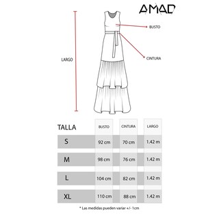 Foto 5 | Maxi Vestido Bloques de Color Amad Blanco