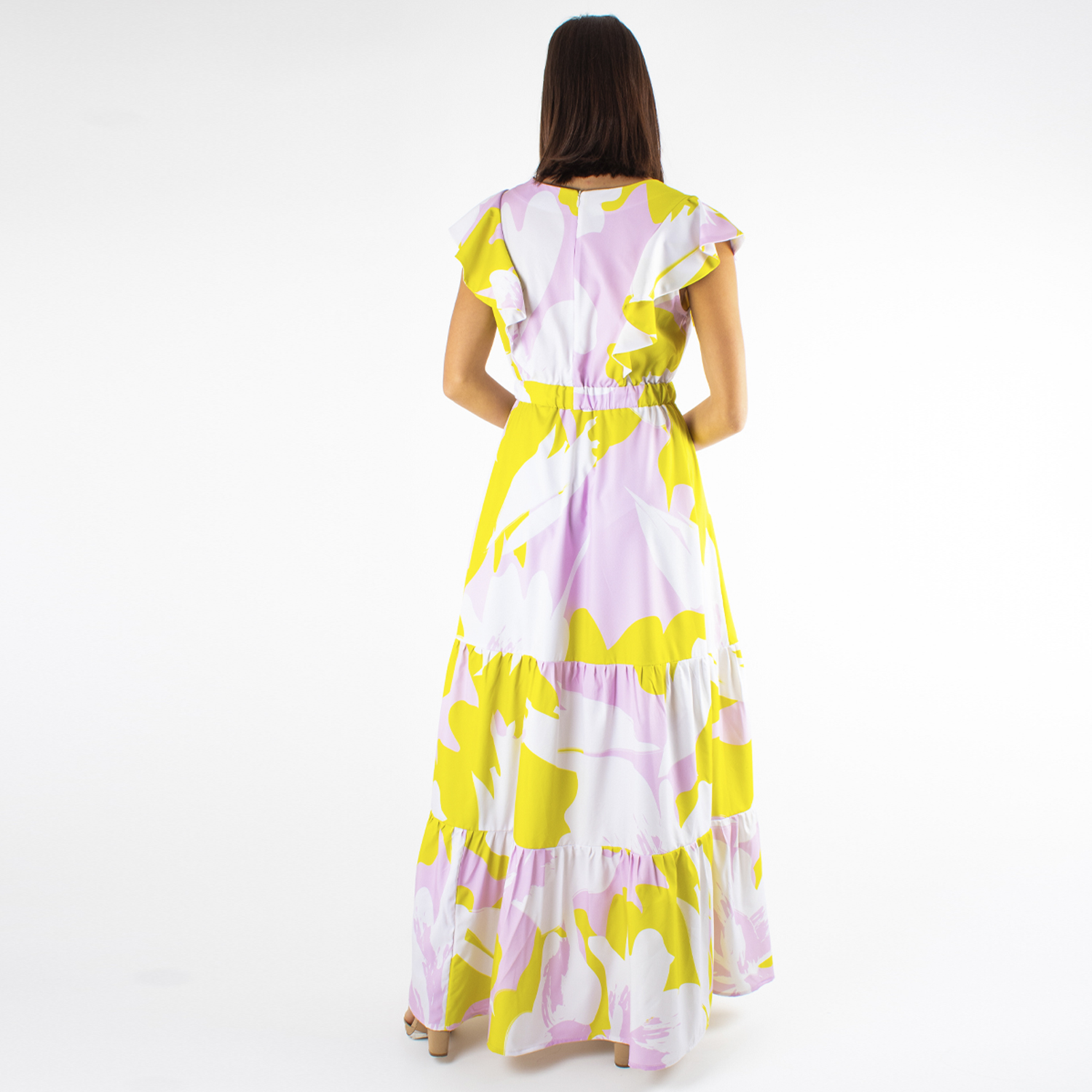 Foto 3 | Maxi Vestido De Olanes Con Escarolas Amad Print Floral