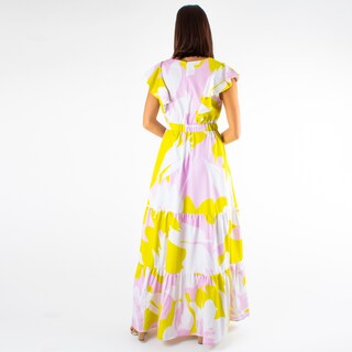 Foto 3 | Maxi Vestido De Olanes Con Escarolas Amad Print Floral