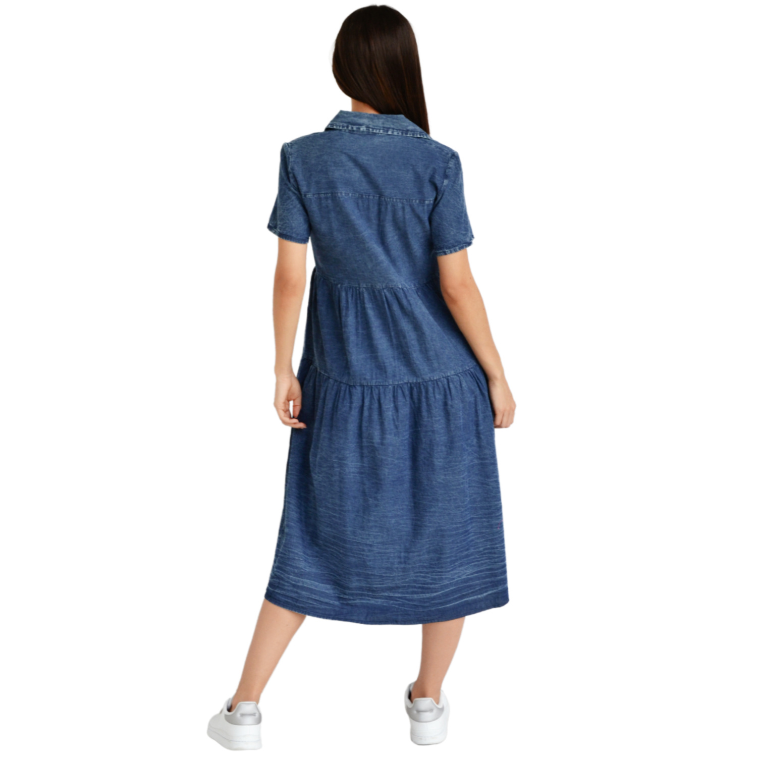 Foto 4 pulgar | Vestido Roman Fashion color Azul para Mujer