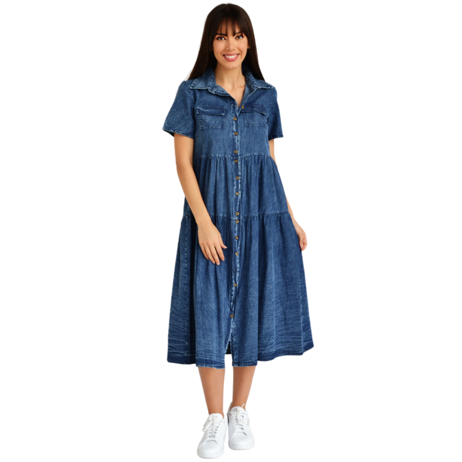 Foto 6 pulgar | Vestido Roman Fashion color Azul para Mujer