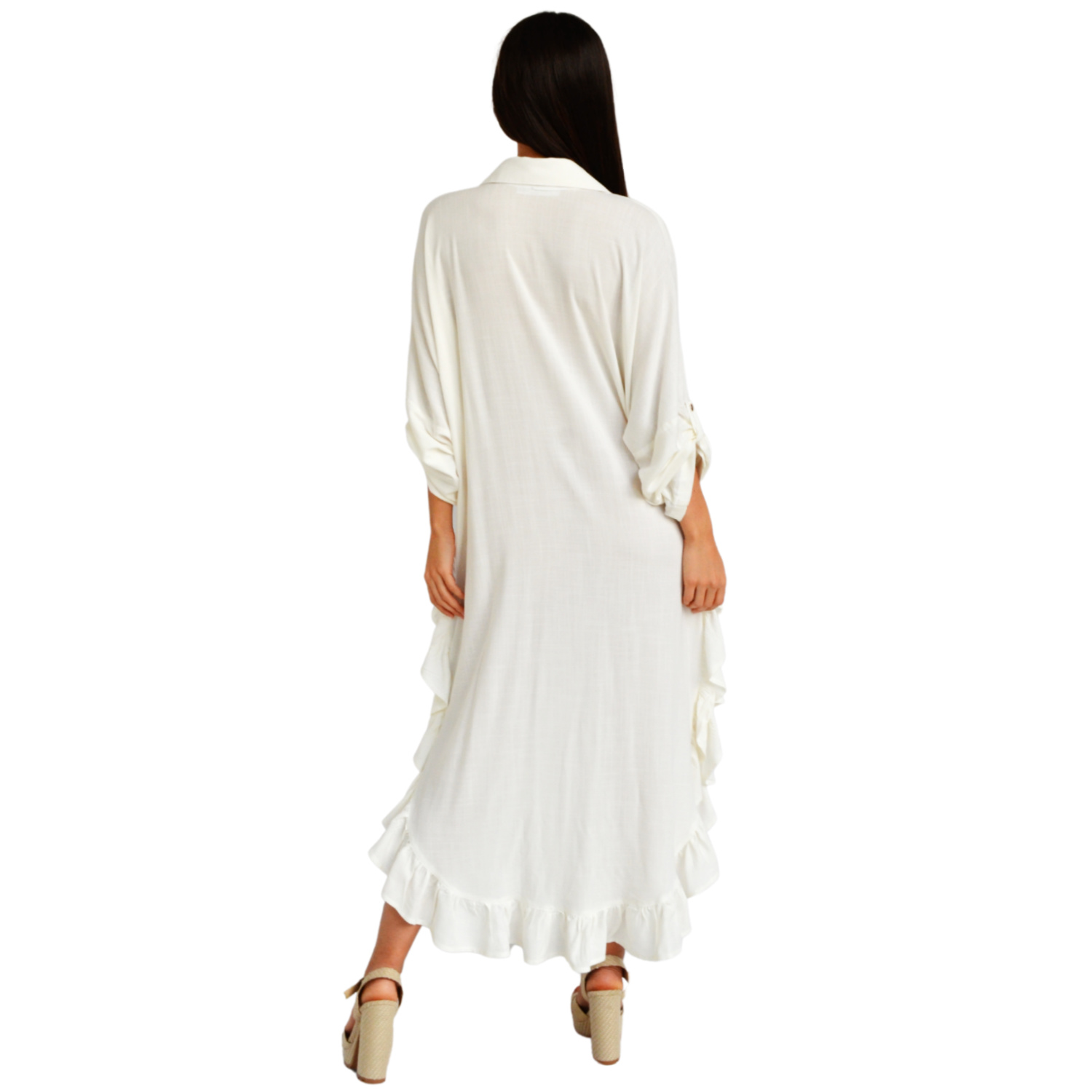 Foto 4 pulgar | Vestido Roman Fashion color Blanco para Mujer