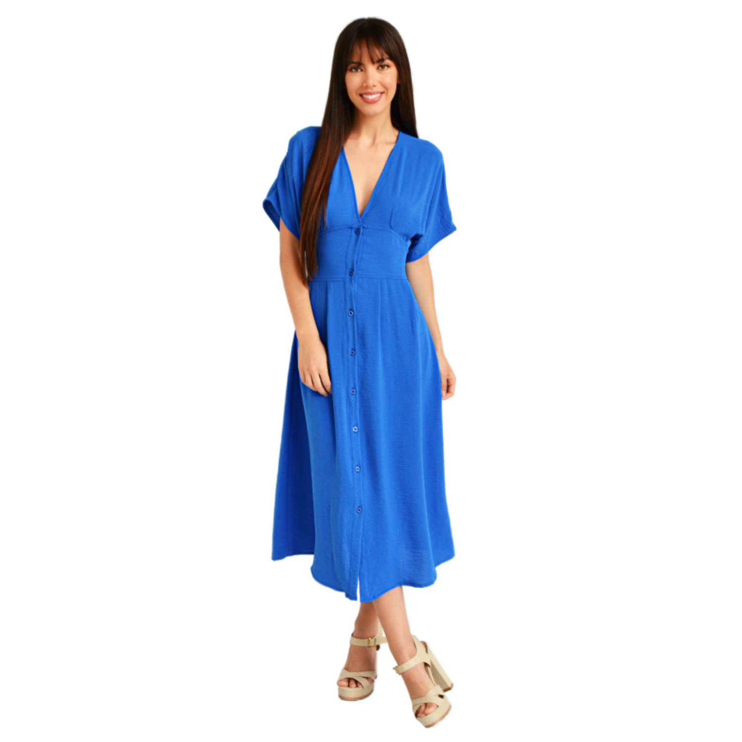 Foto 2 pulgar | Vestido Roman Fashion color Azul para Mujer