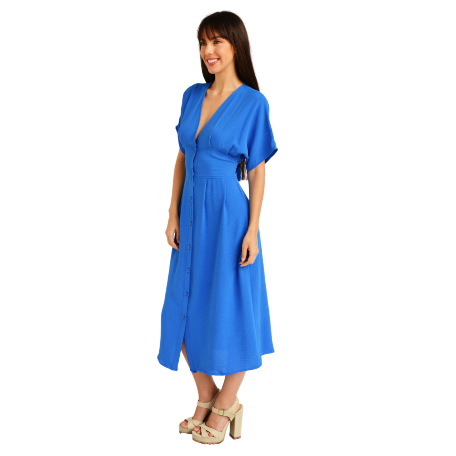 Foto 3 pulgar | Vestido Roman Fashion color Azul para Mujer