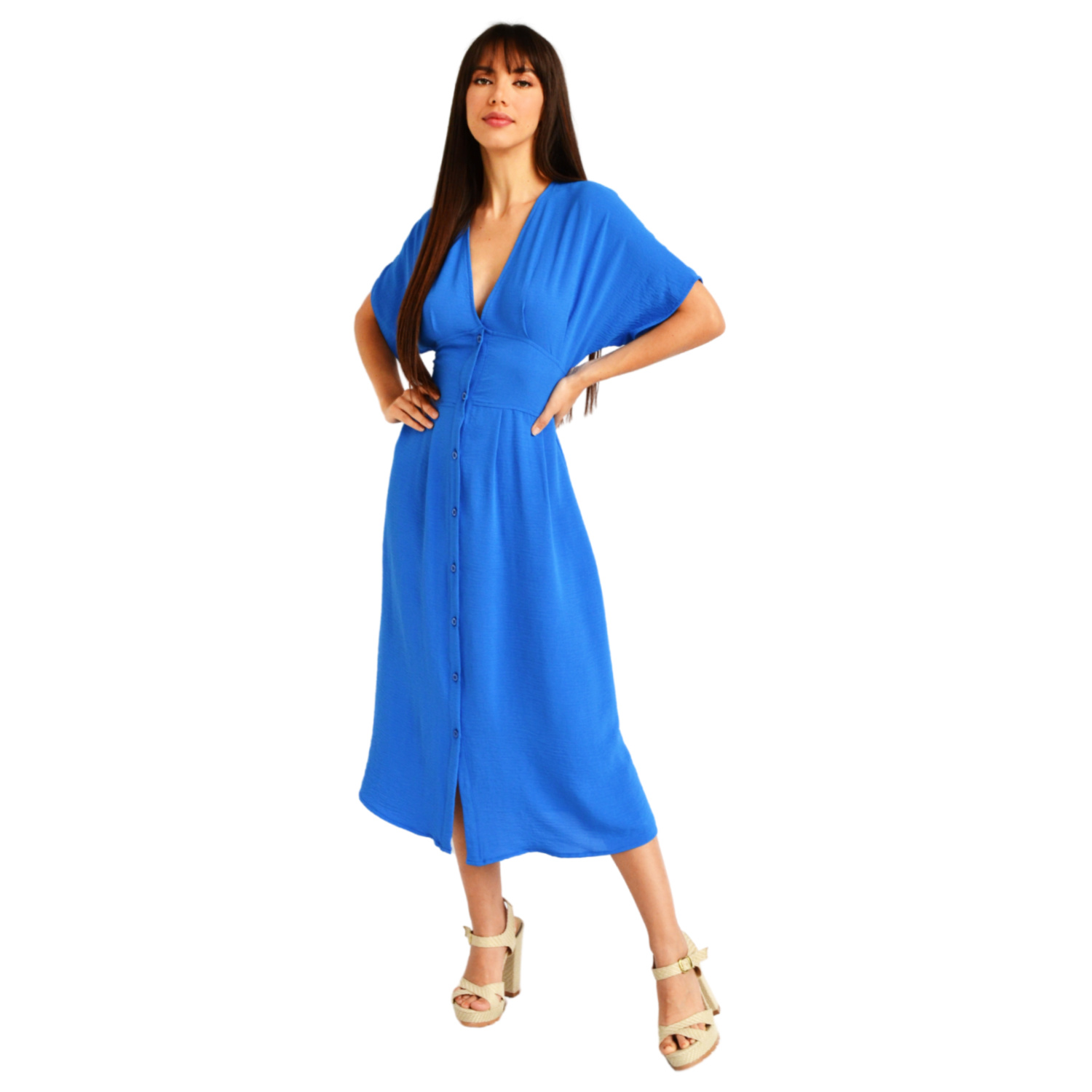 Foto 6 pulgar | Vestido Roman Fashion color Azul para Mujer