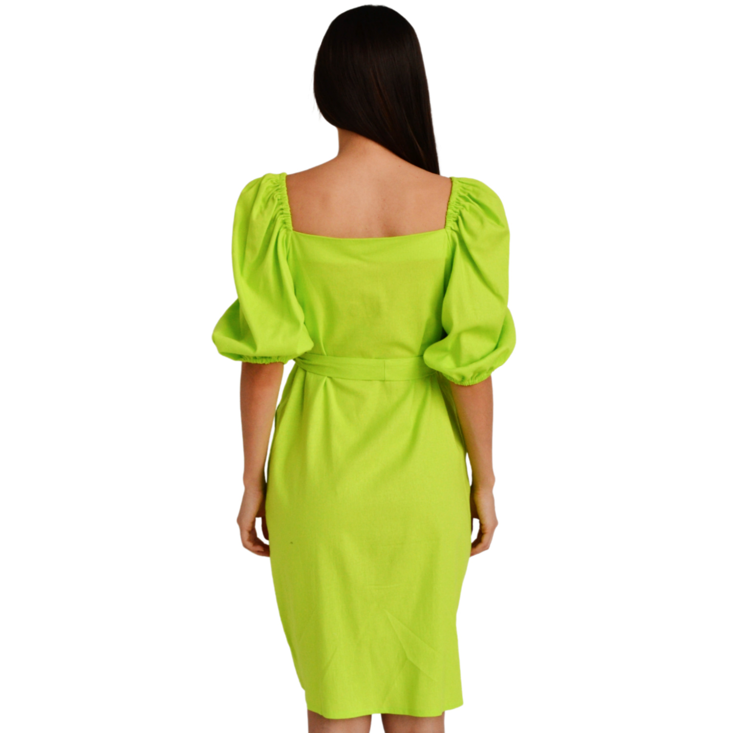 Foto 4 pulgar | Vestido con Escote Cuadrado Roman Fashion V-ST-1045 color Lima