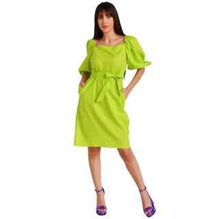 Foto 5 | Vestido con Escote Cuadrado Roman Fashion V-ST-1045 color Lima